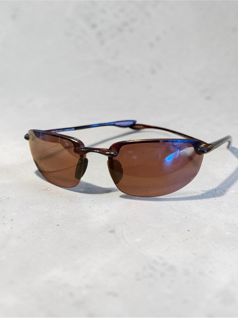 Maui Jim Brown Rimless Polarized Sunglasses